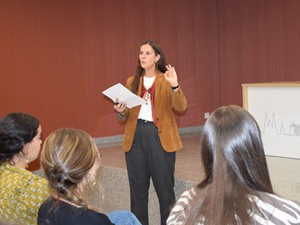 Sesión Culturearte con Elda Millán en el Colegio Mayor Arosa